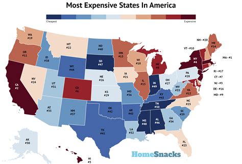what are the most expensive states to live in